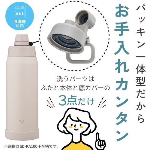 ＺＯＪＩＲＵＳＨＩ　水筒　ステンレスマグ　０．６Ｌ　チャコールブラック SD-KA60-BM