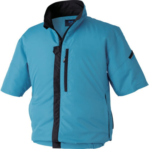 【送料都度見積】空調服　【６月中旬入荷予定】　空調服（Ｒ）制電半袖ブルゾン　横ファン　オフブルー　Ｓ KU92622N40S1
