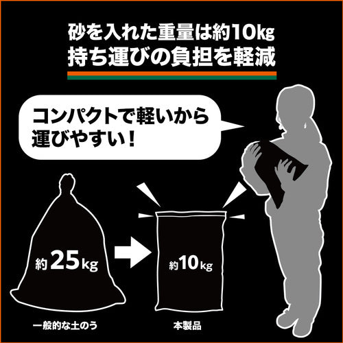 TRUSCO　砂入り小型ＵＶブラック土のう　耐候５年タイプ　１０ｋｇ×１００袋　TSD10-100P