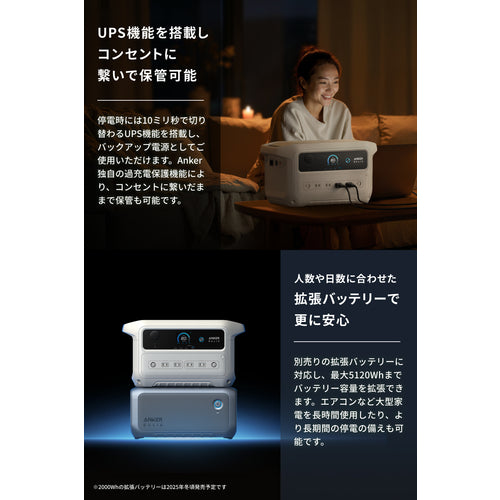 Ａｎｋｅｒ　ポータブル電源　Ｓｏｌｉｘ　Ｃ２０００　Ｇｅｎ　２　Ｐｌｕｓ　Ｐｏｒｔａｂｌｅ　Ｐｏｗｅｒ　Ｓｔａｔｉｏｎ　ホワイト A1785521