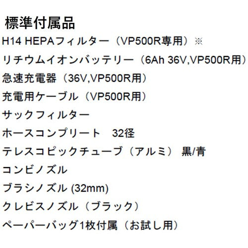 Ｎｉｌｆｉｓｋ　業務用コードレス掃除機　ＶＰ５００Ｒ　ＨＥＰＡ　ＨＥＰＡ１４フィルター標準装備　乾式　マットブラック　107422321