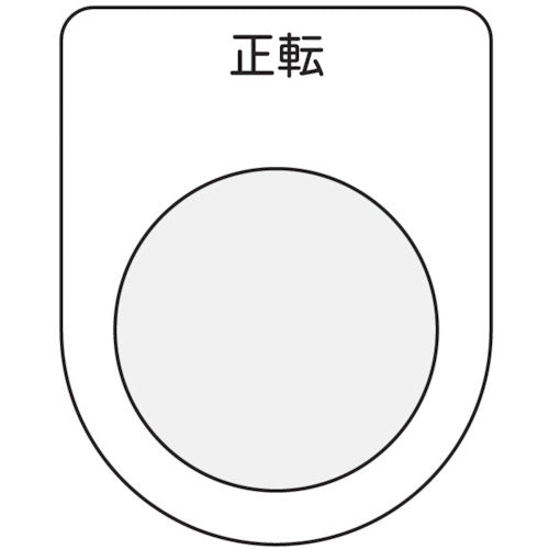 ＩＭ　押ボタン／セレクトスイッチ（メガネ銘板）　正転　黒　φ３０．５ P30-17