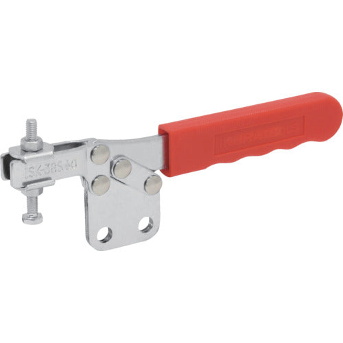 育良 下方押え型トグルクランプ スチール 水平ハンドル（３１２０２） クランプアーム移動角度７５° ストレートベース 締付力２．５ｋＮ ISK-38SS0