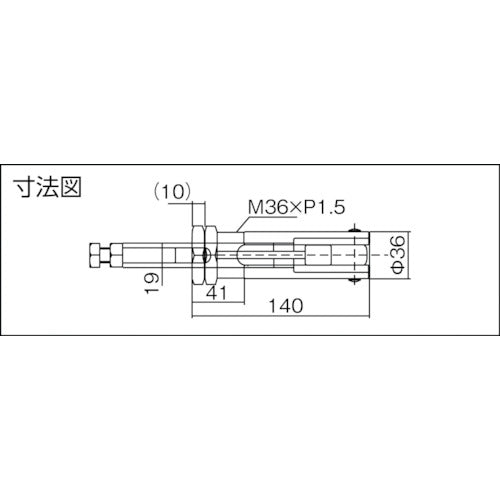 育良 横押し型トグルクランプ スチール（３１４５５） ストローク４３ｍｍ ブラケット取付型 押圧力３．０ｋＮ ISK-51MD0