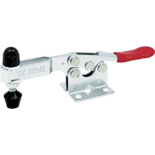 育良 下方押え型トグルクランプ スチール 水平ハンドル（３１１１１） クランプアーム移動角度８５° フランジベース 締付力０．９ｋＮ ISK-HH3500