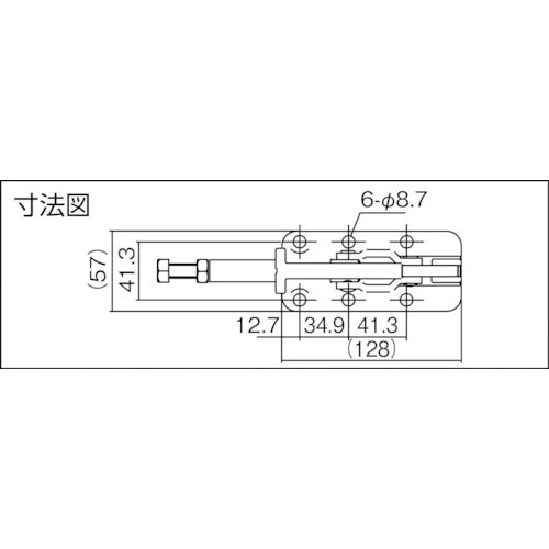 育良 横押し型トグルクランプ スチール（３１４１４） ストローク５０．８ｍｍ フランジベース 押圧力１１．３６ｋＮ ISK-SL3500
