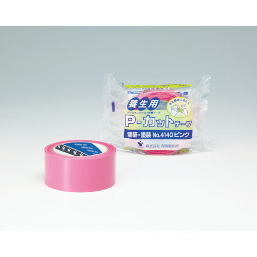 ＴＥＲＡＯＫＡ　Ｐ－カットテープ　ＮＯ．４１４０　ピンク　５０ｍｍ×２５ｍ 4140 P-50X25