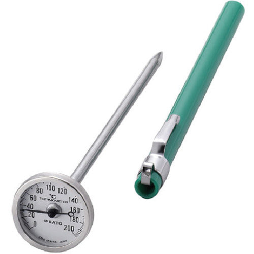 【送料・納期都度見積】 佐藤 ポケットバイメタル温度計 ０～２００℃ （２０６０－２０） 2060-20