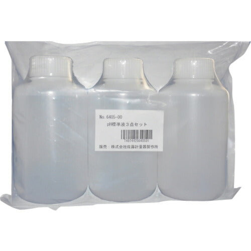 【送料・納期都度見積】 佐藤 ｐＨ標準液３点セット（ｐＨ４．０１／６．８６／１０．０１） （６４０５－０ 6405-00
