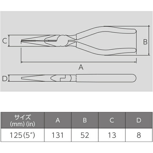 ビクター 弱電ラジオペンチ（樹脂カバー） 285BS-125