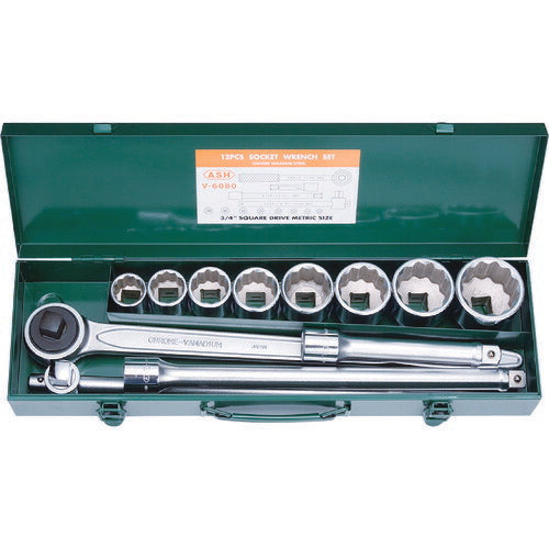 ＡＳＨ　ソケットレンチセット１９．０□×１２ＰＣＳ VO6080