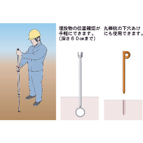 仙台銘板 地中探査棒『穴掘ーる』 ＡＮＡ－１６００ 6515000