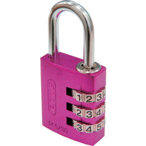 ＡＢＵＳ　ナンバー可変式南京錠　１４５－３０　ピンク 145-30-PI