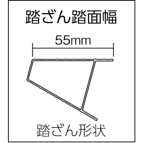 アルインコ 幅広踏ざん（５５ｍｍ）はしご兼用脚立１．９９ｍ PRS210WA