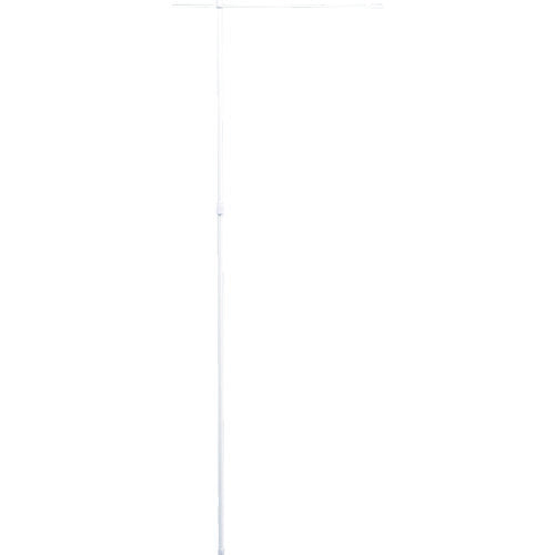 緑十字 のぼり用ポール（のぼり竿） 白 ノボリ用ポールＡ－Ｗ 全長１６００～２９００ｍｍ ２段伸縮式 255101