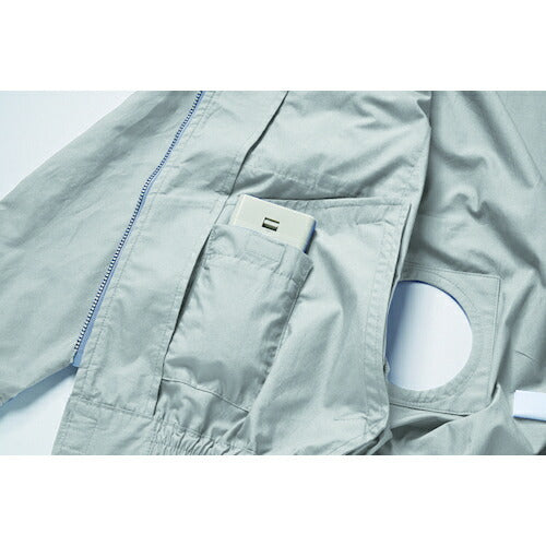 空調服 冷却上着 綿薄手ワーク空調服 ＫＵ９０５５０ ウエアのみ ライトブルー Ｌ KU90550-C24-S3