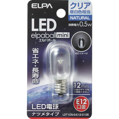 ＥＬＰＡ ＬＥＤナツメ形Ｅ１２ LDT1CN-G-E12-G105