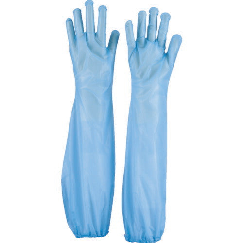 ＴＲＵＳＣＯ 使い捨てポリエチレンロング手袋 ブルー  （３０枚入） TPL-60-B