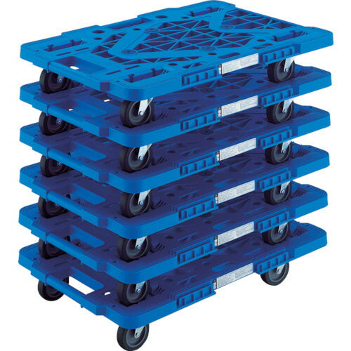 ＴＲＵＳＣＯ まとめ買い 樹脂製平台車  ルートバン  ＭＰＫ－６００Ｊ－Ｂ ６台セット MPK-600J-B-M6