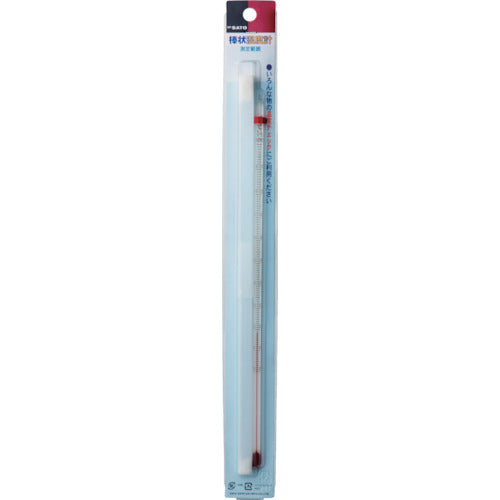 【送料・納期都度見積】 佐藤 アルコール棒状温度計 －５～１０５℃ ３０ｃｍ スライドパック入り （０１２０－１０） 0120-10