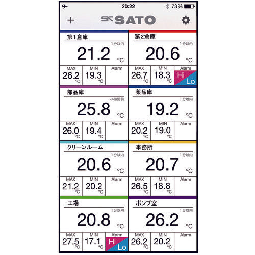 【送料・納期都度見積】 佐藤 防水型無線温度ロガー ＳＫ－３２０ＢＴ （８４４０－００） SK-320BT