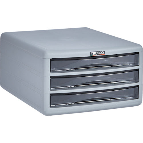 ＴＲＵＳＣＯ　プラスチックレターケース　Ａ４浅型タイプ　３段 PA4-S3