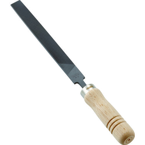 ＴＲＵＳＣＯ　鉄工用ヤスリ　木柄付　平　細目　刃長１５０ THI150-03-S