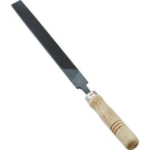 ＴＲＵＳＣＯ　鉄工用ヤスリ　木柄付　平　中目　刃長２００ THI200-02-S