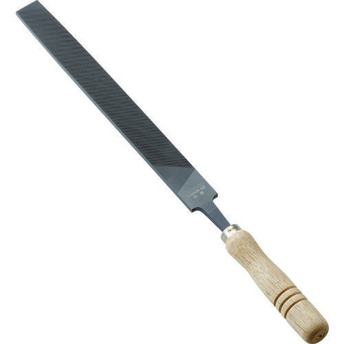 ＴＲＵＳＣＯ　鉄工用ヤスリ　木柄付　平　中目　刃長３００ THI300-02-S