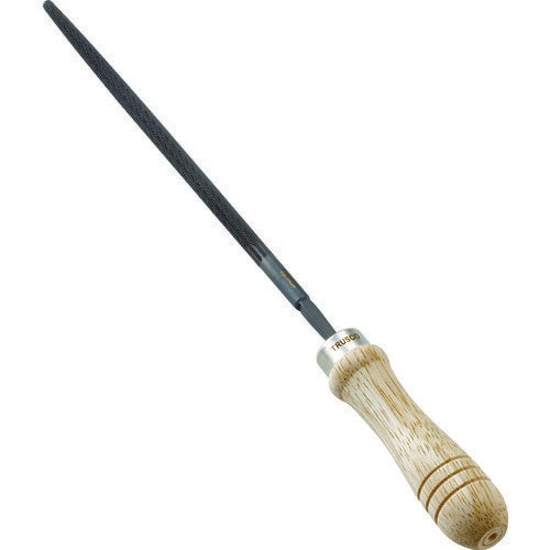 ＴＲＵＳＣＯ　鉄工用ヤスリ　木柄付　丸　中目　刃長１５０ TMA150-02-S