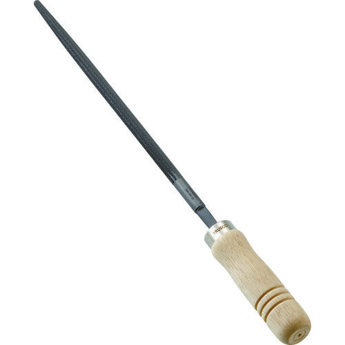 ＴＲＵＳＣＯ　鉄工用ヤスリ　木柄付　丸　中目　刃長２００ TMA200-02-S