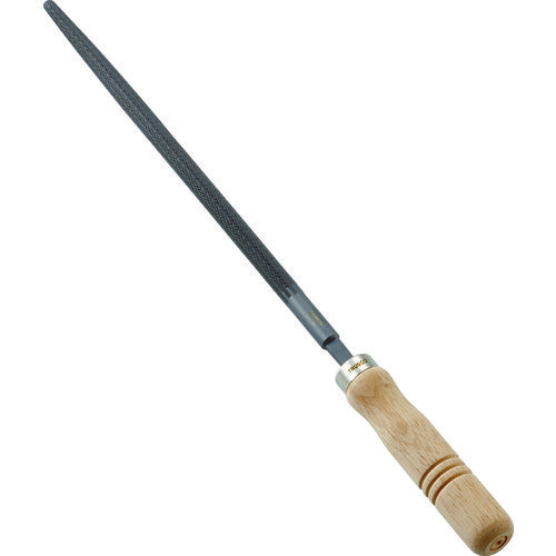 ＴＲＵＳＣＯ　鉄工用ヤスリ　木柄付　丸　中目　刃長２５０ TMA250-02-S