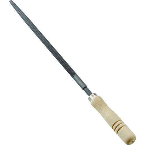 ＴＲＵＳＣＯ　鉄工用ヤスリ　木柄付　丸　中目　刃長３００ TMA300-02-S