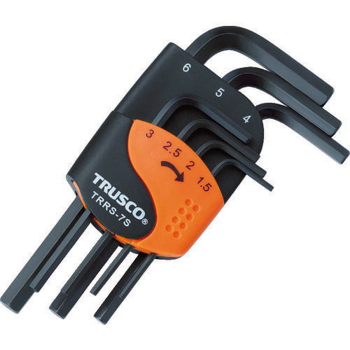 ＴＲＵＳＣＯ　六角棒レンチセット　ショートタイプ　７本組 TRRS-7S