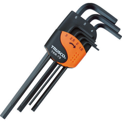 ＴＲＵＳＣＯ　六角棒レンチセット　標準タイプ　７本組 TRR-7S