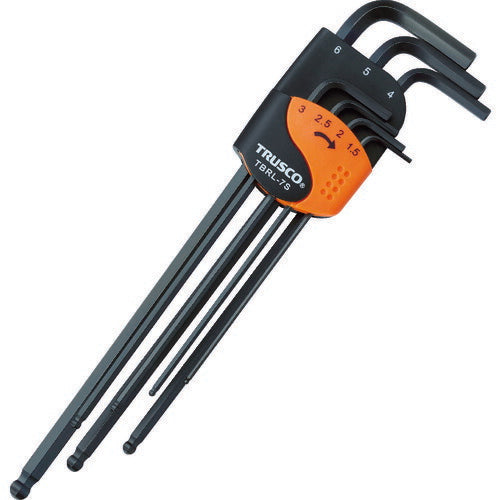 ＴＲＵＳＣＯ　ボールポイント六角棒レンチセット　ロングタイプ　７本組 TBRL-7S