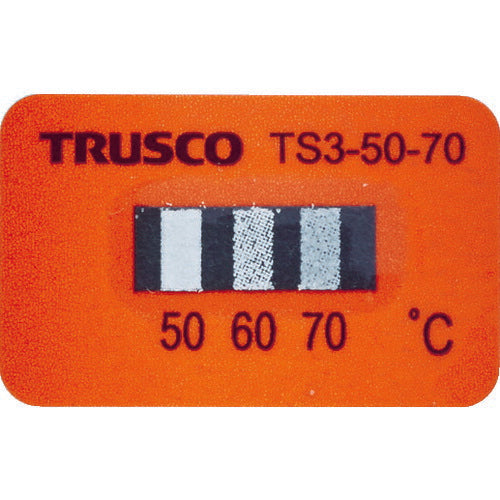 ＴＲＵＳＣＯ 温度シール３点表示不可逆性５０℃～７０℃（４０枚入り） TS3-50-70