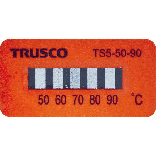 ＴＲＵＳＣＯ 温度シール５点表示不可逆性５０℃～９０℃（４０枚入り） TS5-50-90