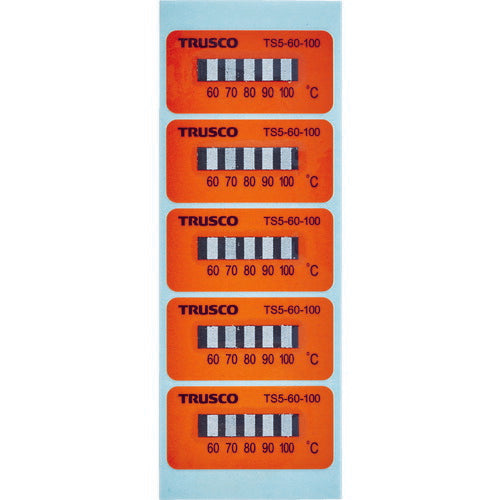 ＴＲＵＳＣＯ 温度シール５点表示不可逆性６０℃～１００℃（４０枚入り） TS5-60-100