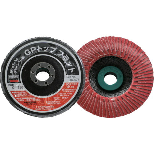 ＴＲＵＳＣＯ　ＧＰトップフラット　セラミック　＃１２０　Φ１００　１０枚入 GPF100-C120