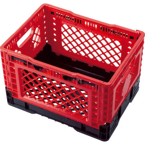 ＴＲＵＳＣＯ　折りたたみメッシュコンテナ２５Ｌ　レッド TR-MPB25-R