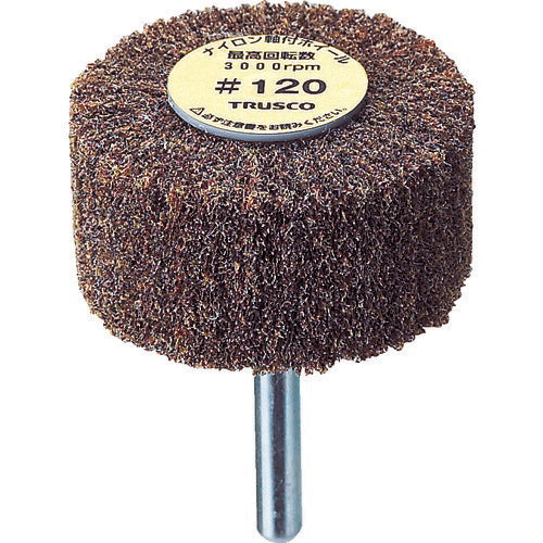 ＴＲＵＳＣＯ ナイロン軸付ホイール 外径８０×厚み２５×軸６ １２０♯ （５個入） UFN-825-120
