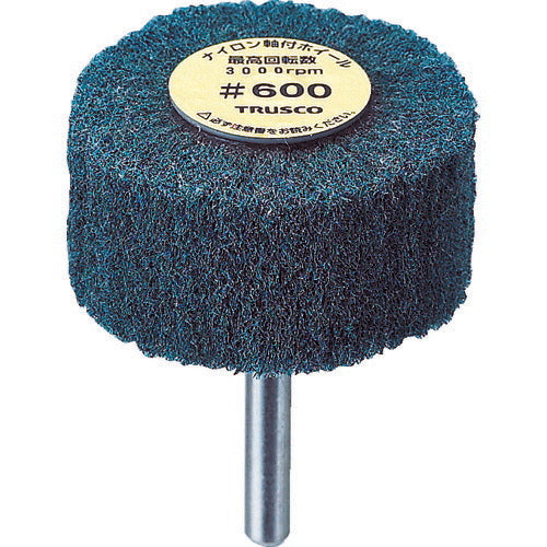 ＴＲＵＳＣＯ ナイロン軸付ホイール 外径８０×厚み２５×軸６ ６００♯ （５個入） UFN-825-600