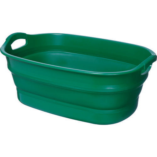 ＴＲＵＳＣＯ　折りたたみタライ　水抜栓付　グリーン　２３Ｌ TORT-GN