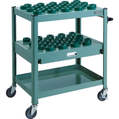 ＴＲＵＳＣＯ　ＴＣＷ型ツーリングワゴン　ＨＳＫ４０Ａ専用　５７個　スライド棚付　ＧＮ色 TCW-TF02CA-GN