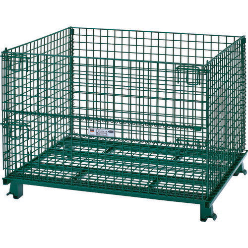 ＴＲＵＳＣＯ　ネットパレット　間口１２００Ｘ奥行１０００Ｘ高さ８９０　粉体塗装　緑 T1012AGR
