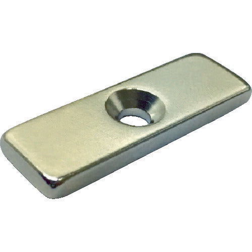 ＴＲＵＳＣＯ　ネオジム角形磁石　皿ねじ穴付　２０ｍｍ×１０ｍｍ×４ｍｍ　Ｍ３　１個入 T20K04-M3