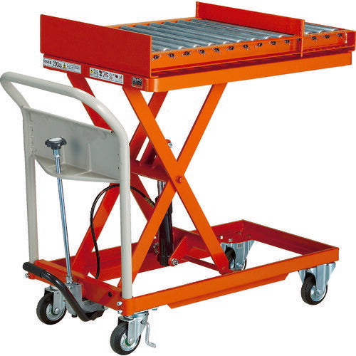 ＴＲＵＳＣＯ　金型移動用ハンドリフター　４００ｋｇ　６００Ｘ９００　回転台付 HLFA-S500TM1