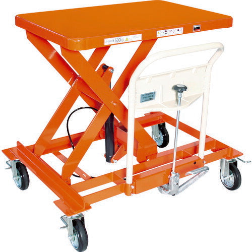 ＴＲＵＳＣＯ　ハンドリフター　サイドハンドル　５００ｋｇ　４輪自在　早送り無し HLFA-S500LLS-B