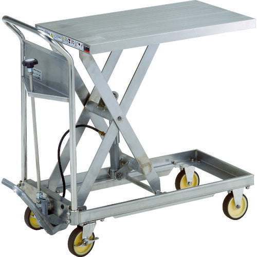 ＴＲＵＳＣＯ　ＳＵＳハンドリフター　２５０ｋｇ　５００Ｘ８００　ＡＬポンプ HLFA-S250SUS-A